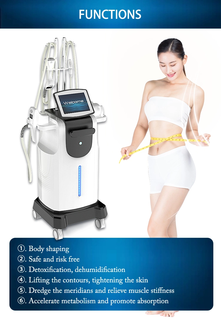 Multi-Functional Vacuum RF Slimming Equipment 40kHz Cavitation Vela Body Shaping Skin Tightening Beauty Salon Machine V39